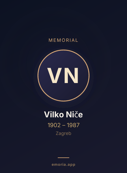 Memorial portrait of Vilko Niče