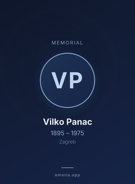 Memorial portrait of Vilko Panac