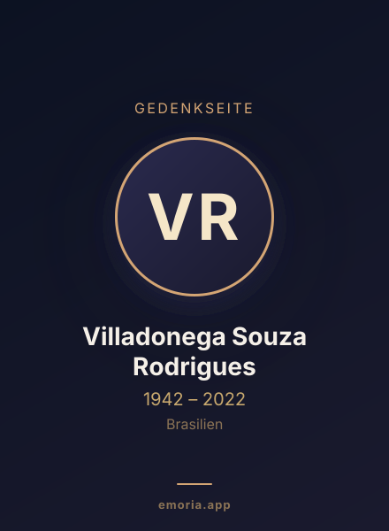 Gedenkportrait von Villadonega Souza Rodrigues