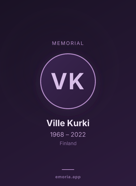 Memorial portrait of Ville Kurki
