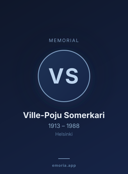 Memorial portrait of Ville-Poju Somerkari