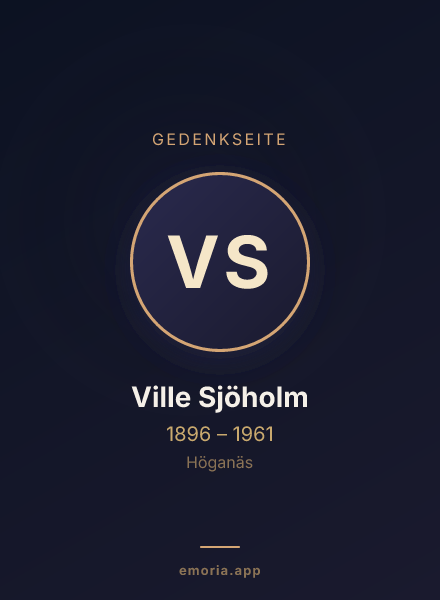 Gedenkportrait von Ville Sjöholm