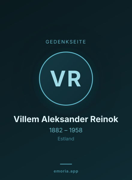 Gedenkportrait von Villem Aleksander Reinok