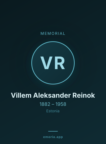 Memorial portrait of Villem Aleksander Reinok