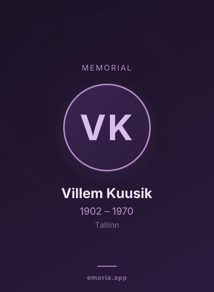 Memorial portrait of Villem Kuusik