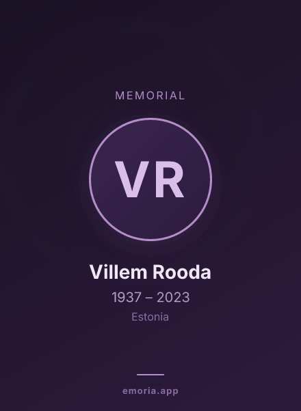Memorial portrait of Villem Rooda