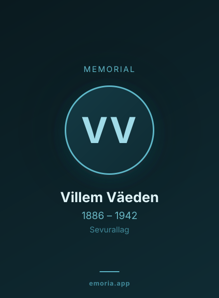 Memorial portrait of Villem Väeden