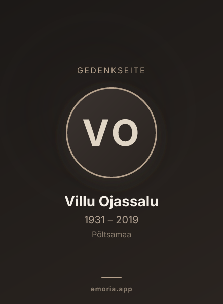 Gedenkportrait von Villu Ojassalu