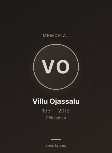 Memorial portrait of Villu Ojassalu