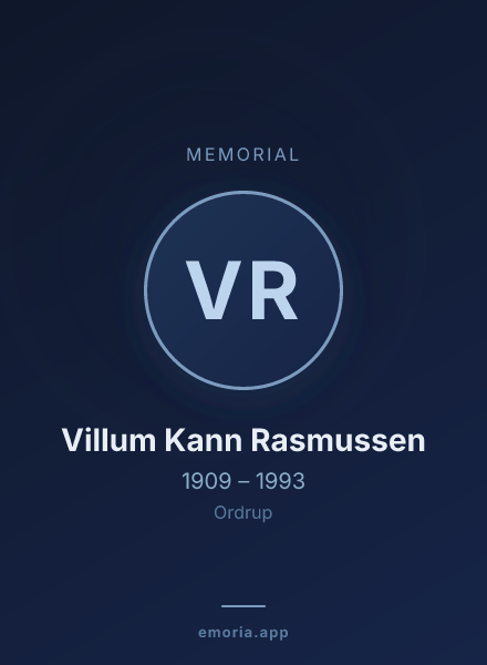 Memorial portrait of Villum Kann Rasmussen