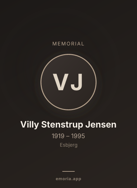 Memorial portrait of Villy Stenstrup Jensen