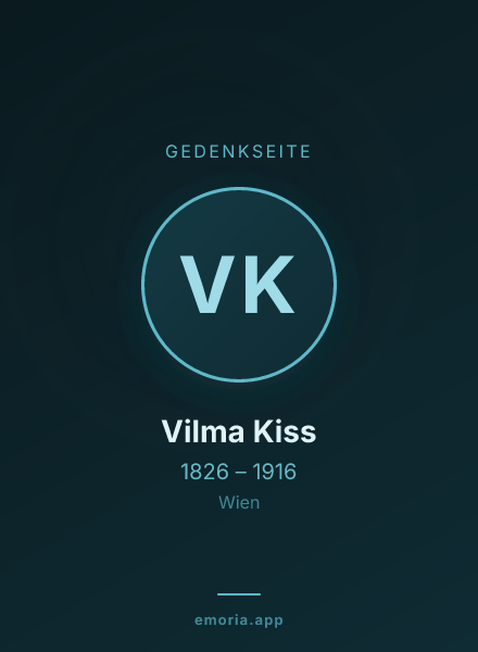Gedenkportrait von Vilma Kiss