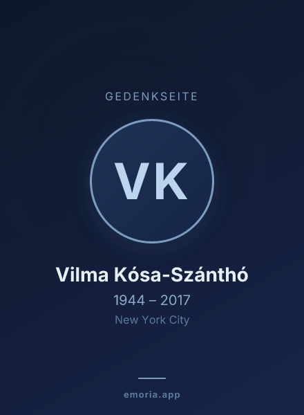 Gedenkportrait von Vilma Kósa-Szánthó