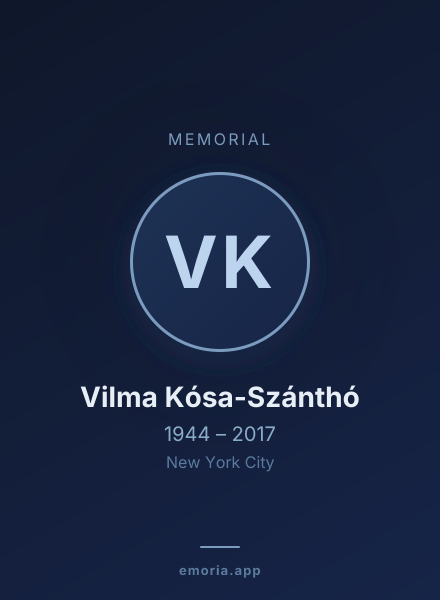 Memorial portrait of Vilma Kósa-Szánthó