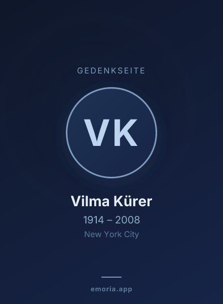 Gedenkportrait von Vilma Kürer