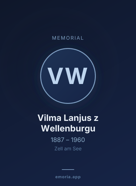 Memorial portrait of Vilma Lanjus z Wellenburgu