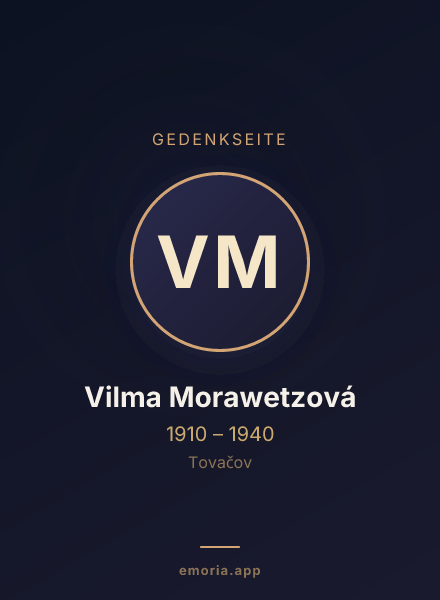 Gedenkportrait von Vilma Morawetzová