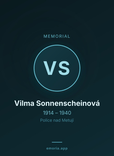 Memorial portrait of Vilma Sonnenscheinová