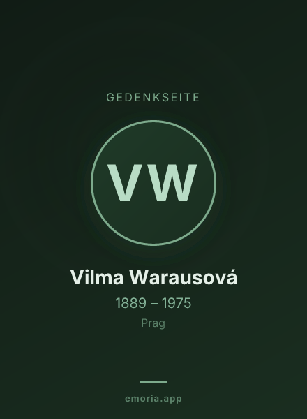 Gedenkportrait von Vilma Warausová