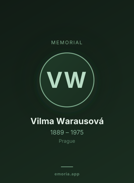 Memorial portrait of Vilma Warausová