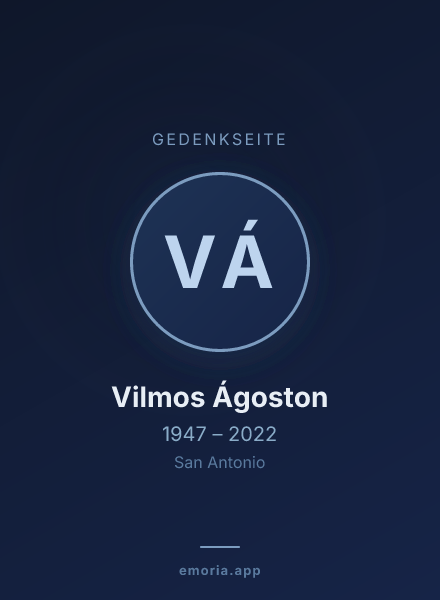 Gedenkportrait von Vilmos Ágoston
