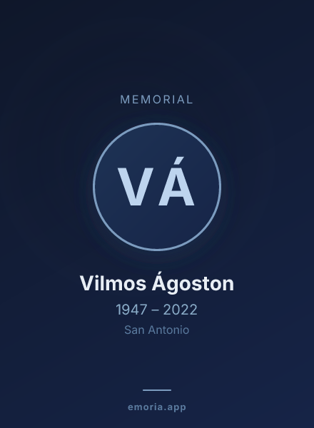 Memorial portrait of Vilmos Ágoston