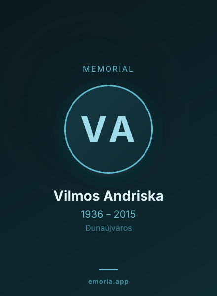 Memorial portrait of Vilmos Andriska