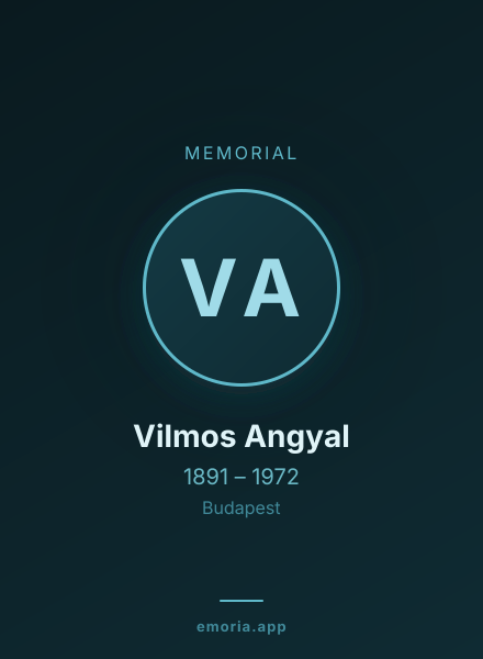 Memorial portrait of Vilmos Angyal