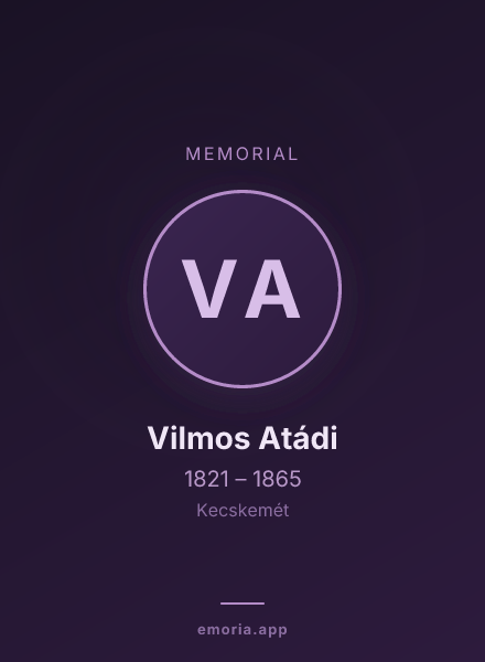 Memorial portrait of Vilmos Atádi