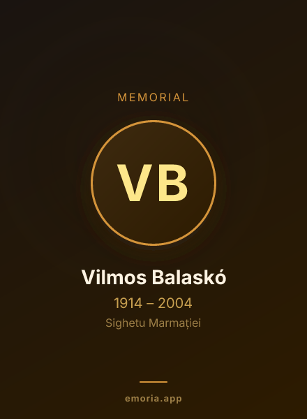 Memorial portrait of Vilmos Balaskó