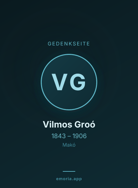 Gedenkportrait von Vilmos Groó