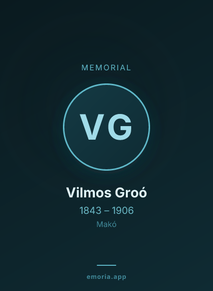 Memorial portrait of Vilmos Groó