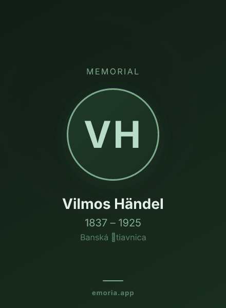 Memorial portrait of Vilmos Händel