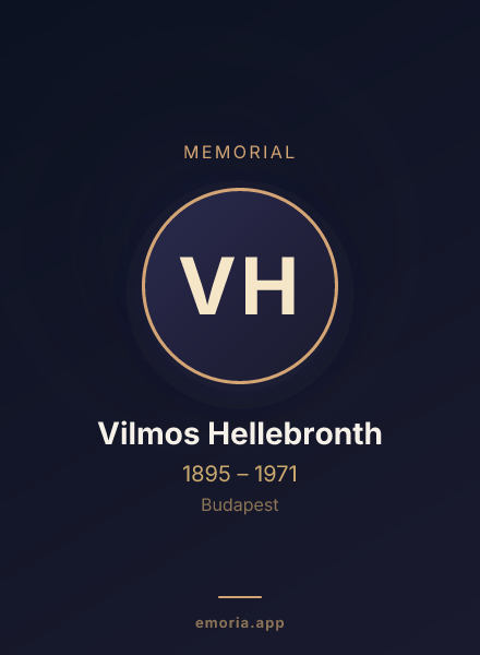 Memorial portrait of Vilmos Hellebronth