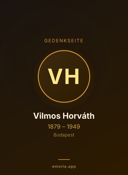 Gedenkportrait von Vilmos Horváth