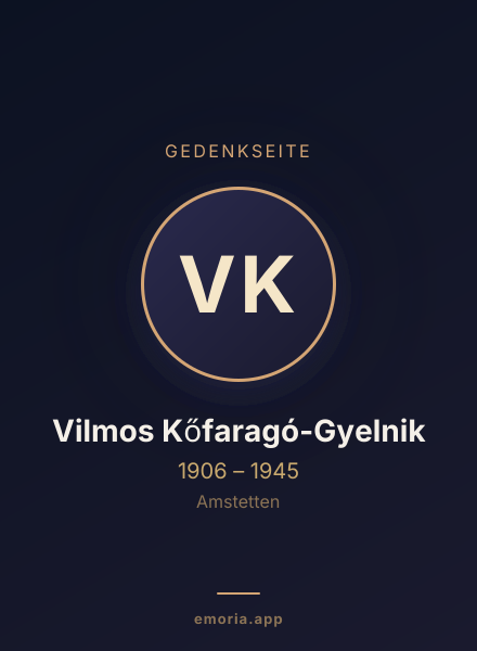 Gedenkportrait von Vilmos Kőfaragó-Gyelnik