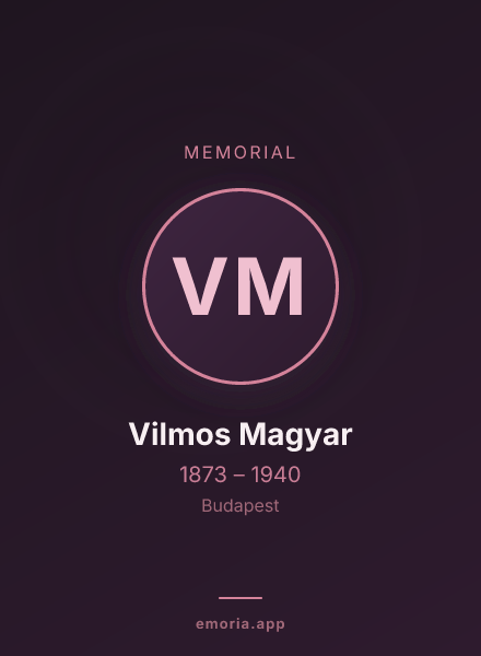 Memorial portrait of Vilmos Magyar
