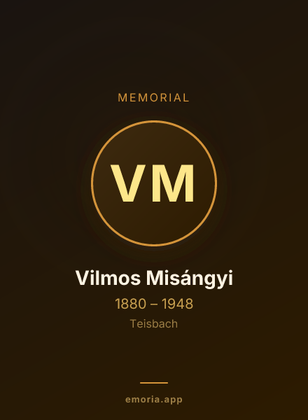 Memorial portrait of Vilmos Misángyi