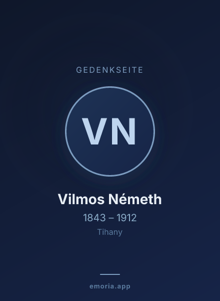 Gedenkportrait von Vilmos Németh