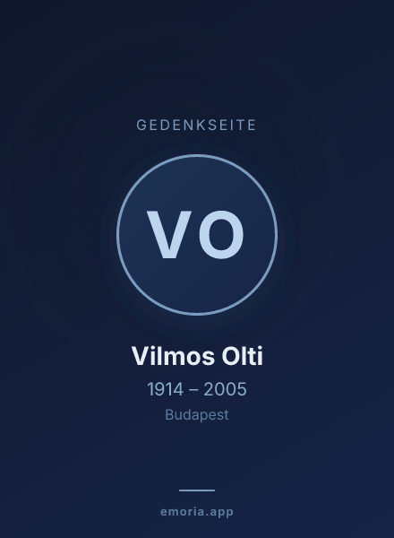 Gedenkportrait von Vilmos Olti