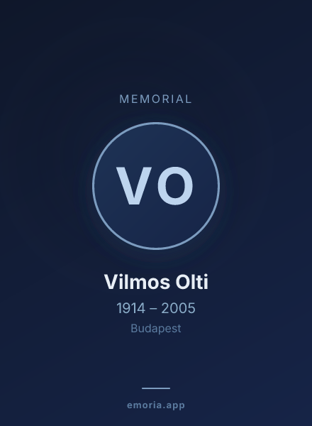 Memorial portrait of Vilmos Olti