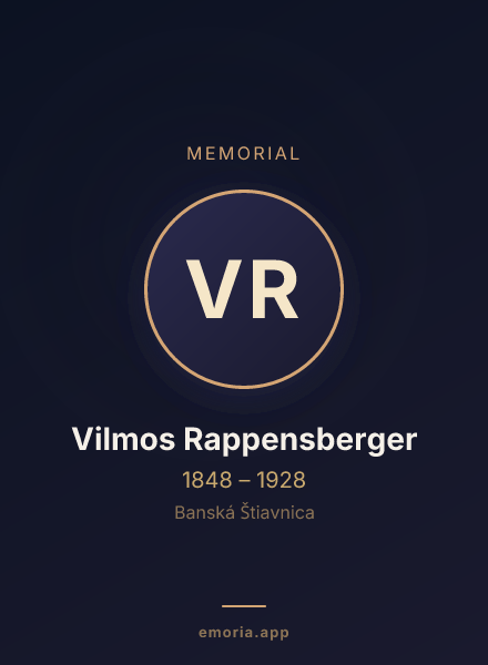 Memorial portrait of Vilmos Rappensberger