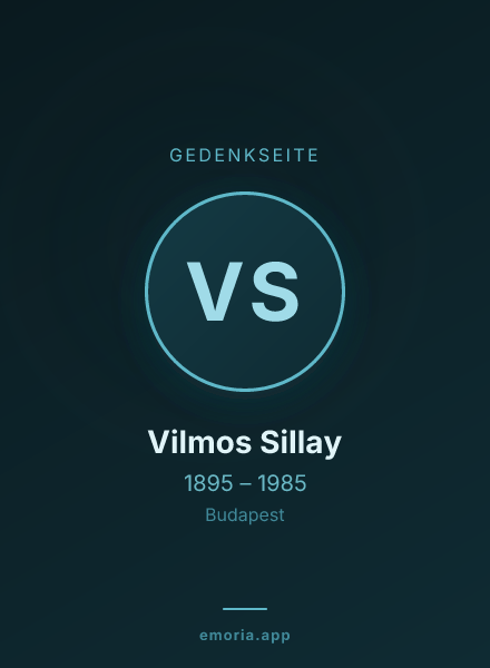 Gedenkportrait von Vilmos Sillay