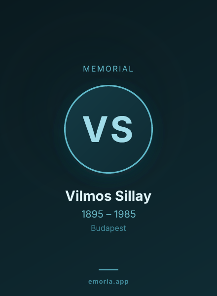 Memorial portrait of Vilmos Sillay