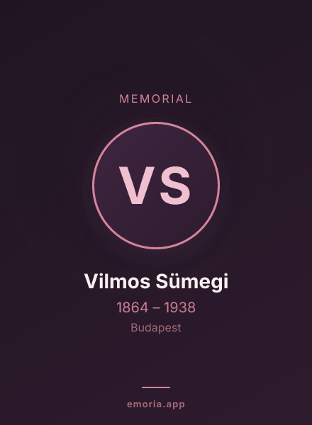Memorial portrait of Vilmos Sümegi