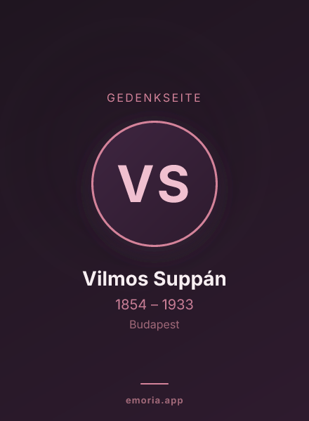 Gedenkportrait von Vilmos Suppán