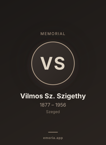 Memorial portrait of Vilmos Sz. Szigethy
