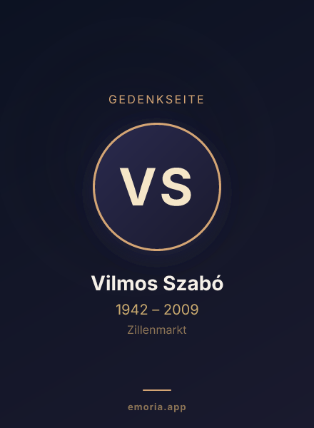Gedenkportrait von Vilmos Szabó