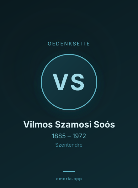 Gedenkportrait von Vilmos Szamosi Soós