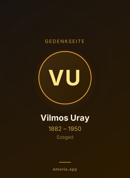 Gedenkportrait von Vilmos Uray